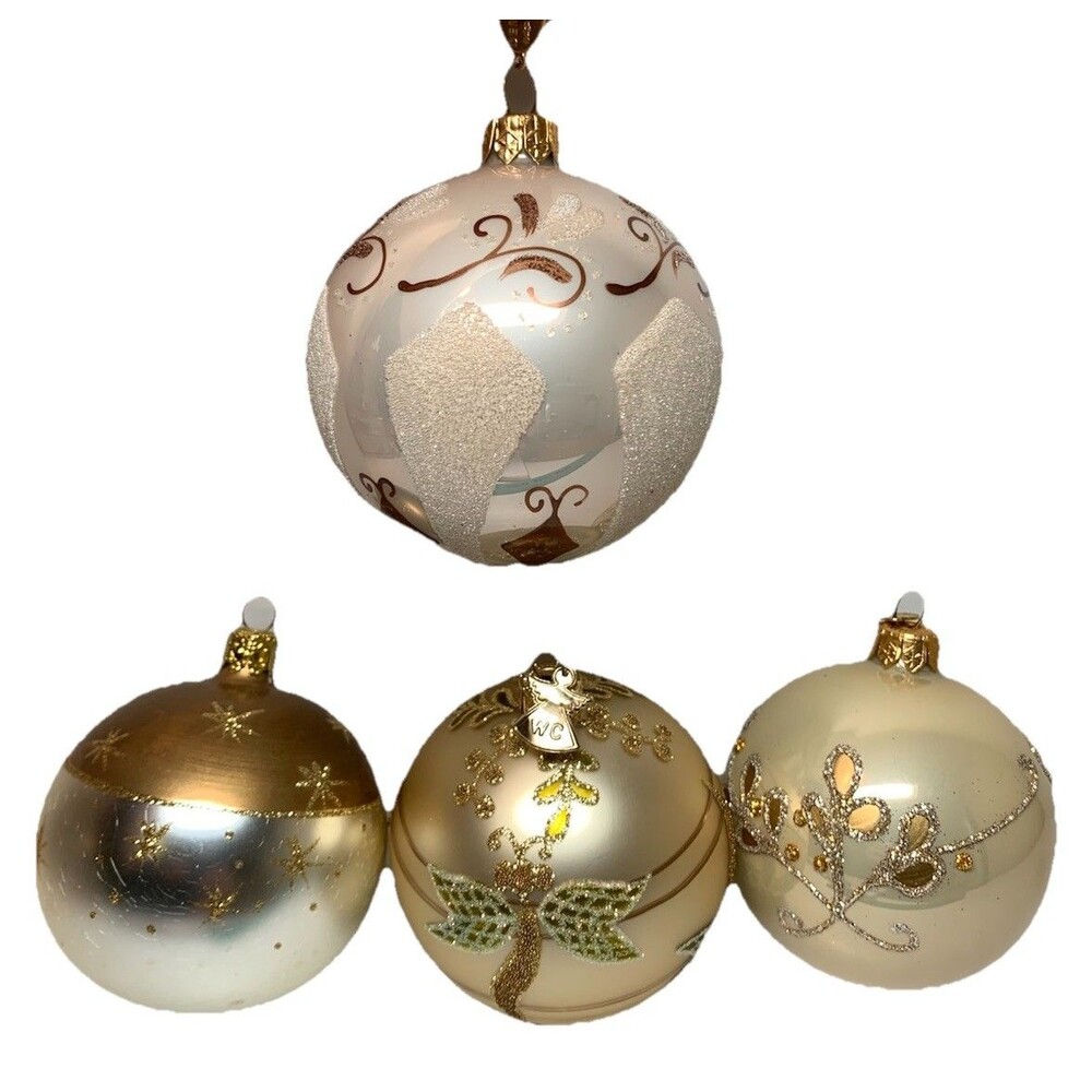 Christmas Ornament Lot Demdaco WC Holiday Junk Drawer Nature Geometric